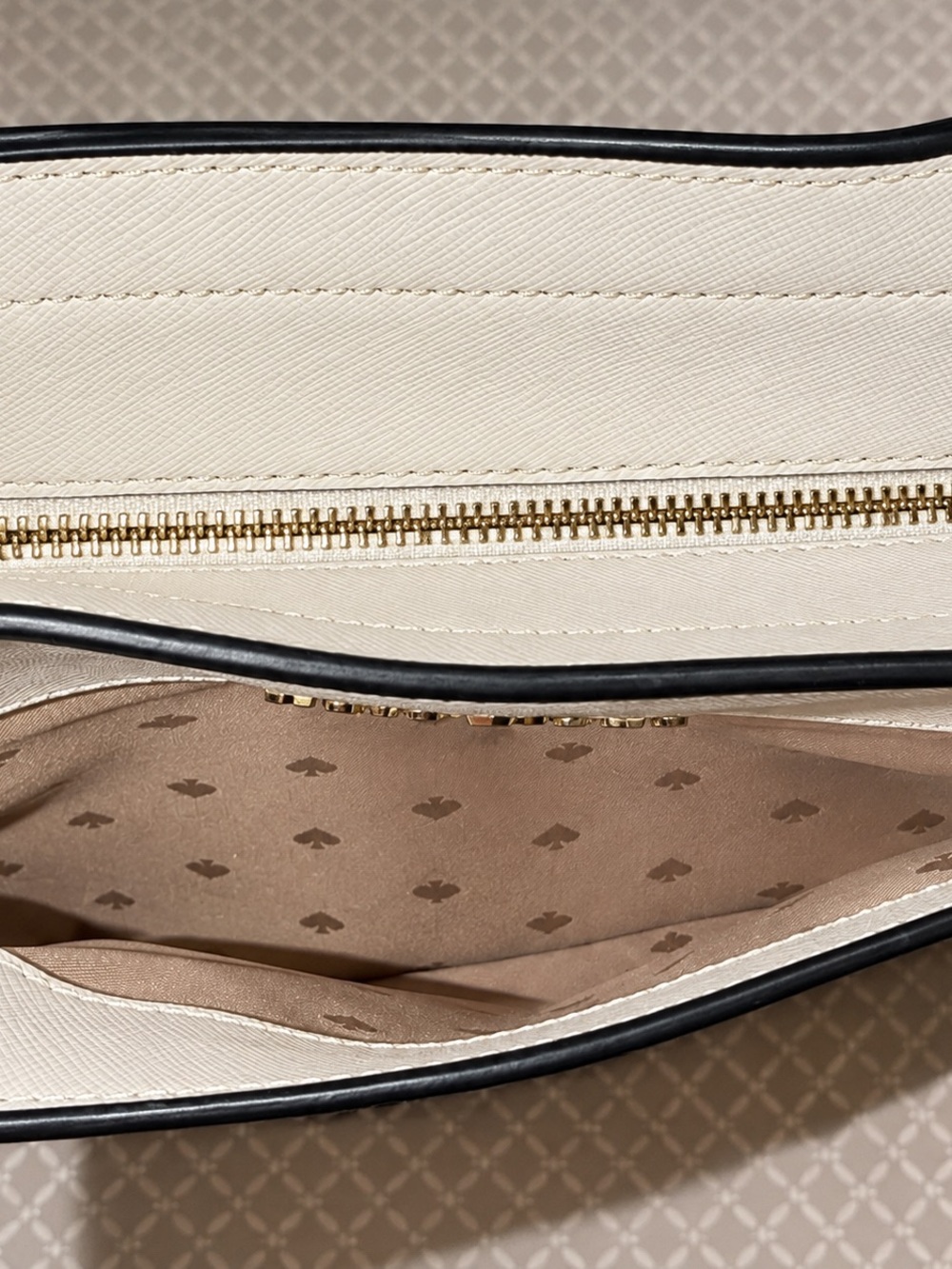 kate spade Beige & Black Saffiano Tote with Cardholder - Picture 8 of 10